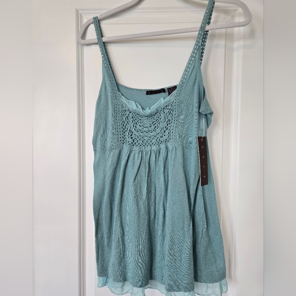 Teal Lace Detail Camisole